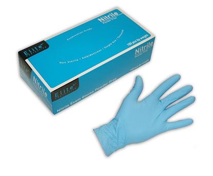 Picture of Elite Blue Nitrile Exam Grade Glove S-XXL