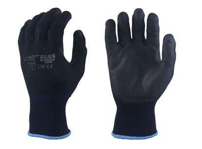 Picture of Black PU Coated Palm Gloves - Black Nylon Liner