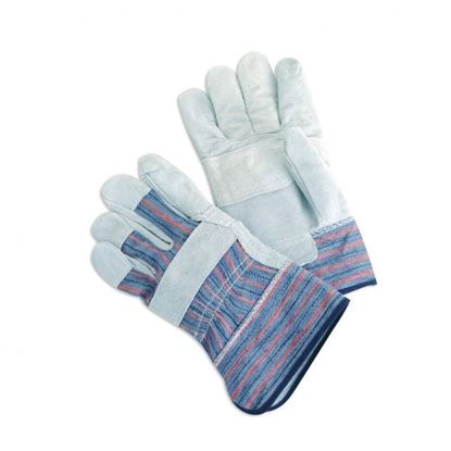 Picture of Leather Patch Palm Gloves - 2 1/2 Inch Starched Safety Cuff