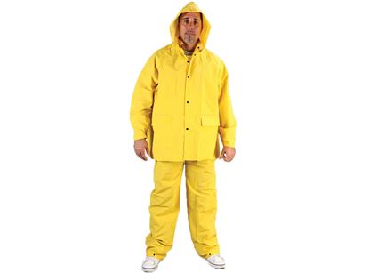 Picture of Yellow PVC Rain Suit - Three Piece 3 - 4X