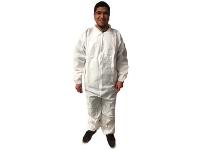 Picture of White SMS Coveralls - Elastic Wrists and Ankles