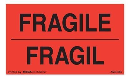 Picture of Fragile - Fragil Printed Labels