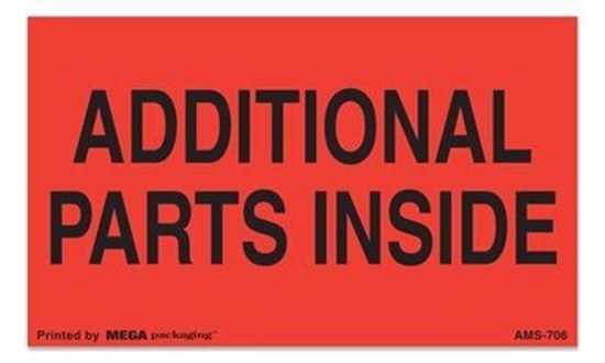 Picture of Additional Parts Inside - Red Printed Labels
