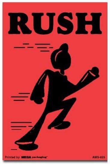 Picture of Rush Graphic - Red Printed Labels