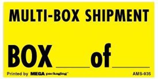 Picture of Multi-Box Shipment - Yellow Printed Labels