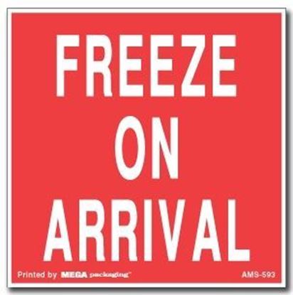 Picture of Freeze On Arrival - Red Printed Label
