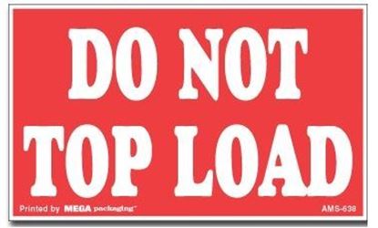 Picture of Do Not Top Load - Red and White