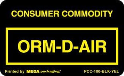 Picture of Consumer Commodity - Black and Yellow Printed Label 2-1/4 x 1-3/8