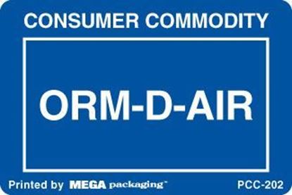 Picture of Consumer Commodity - Blue and White Printed Label 2 x 3