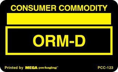 Picture of Consumer Commodity ORMD - Black and Yellow Printed Label 2-1/4 x 1-3/8