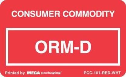 Picture of Consumer Commodity - Red Printed Label 2-1/4 x 1-3/8