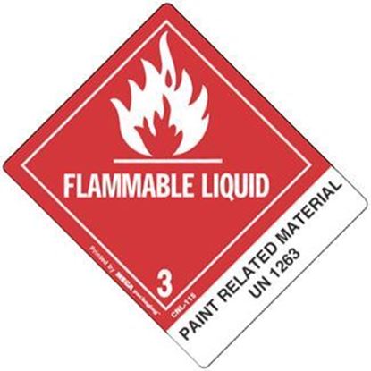 Picture of Flammable Liquid - Paint Related Material Printed Label