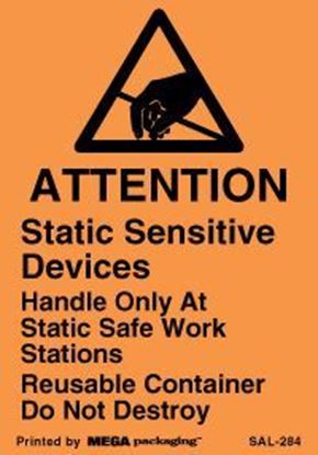 Picture of Attention Static Sensitive Devices - Orange